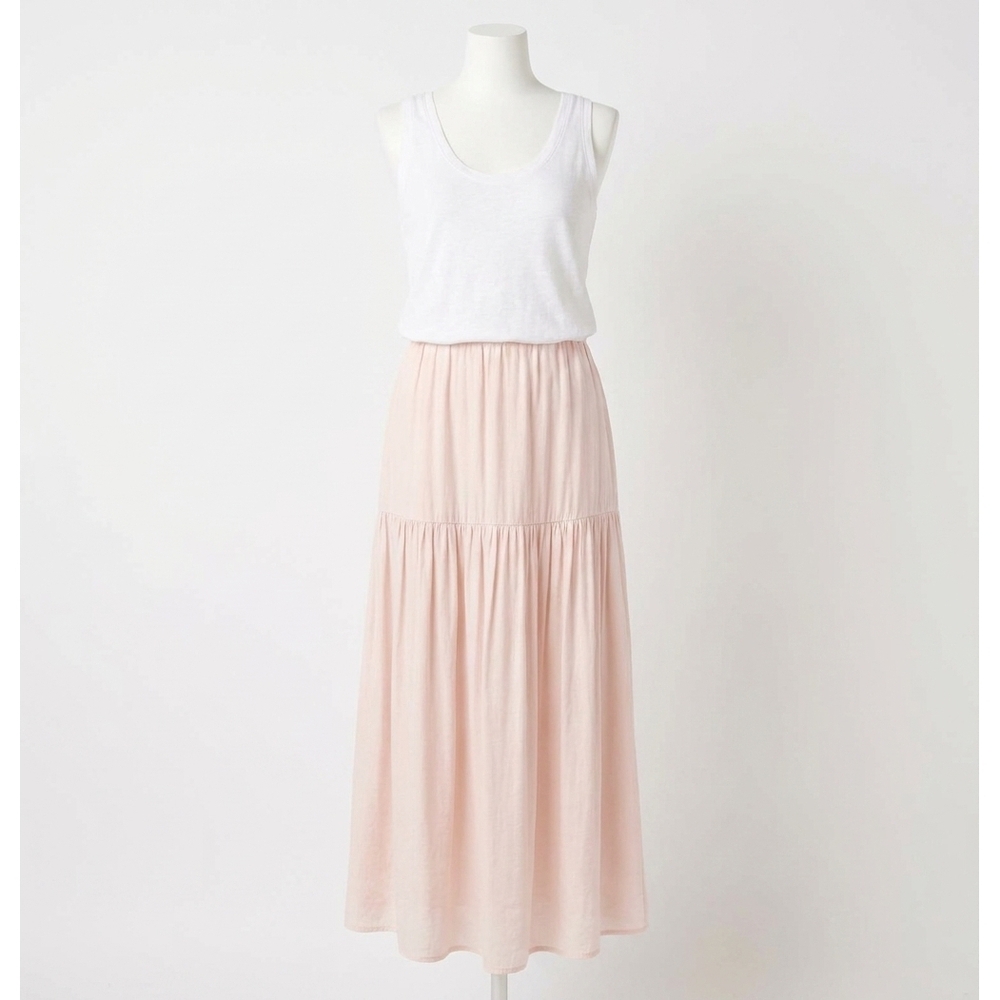NEW BELLA DAHL drop waist ruffle maxi skirt in cherry blossom